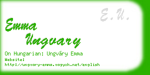 emma ungvary business card